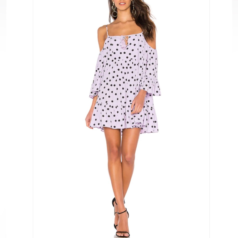 Revolve Tularosa Hattie Dress In Lilac Polka Dots Size M NWOT